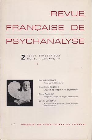 Imagen del vendedor de Revue Franaise de Psychanalyse - Tome XL - N 2 a la venta por PRISCA