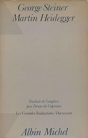 Image du vendeur pour Martin Heidegger. mis en vente par Librairie Les Autodidactes - Aichelbaum