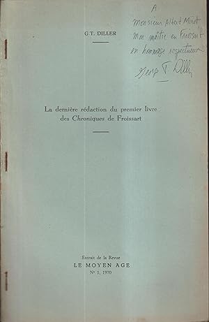 Image du vendeur pour Dernire rdaction du premier livre des chroniques de Froissart mis en vente par PRISCA