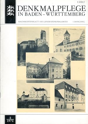 Bild des Verkufers fr Denkmalpflege in Baden-Wrttemberg. Nachrichtenblatt des Landesdenkmalamtes 2, 1972. zum Verkauf von Antiquariat Liberarius - Frank Wechsler