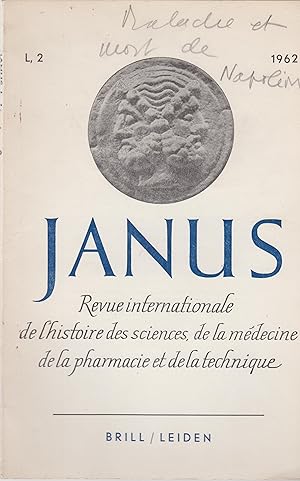 Bild des Verkufers fr Janus. - Revue internationale de l'histoire des sciences, de la mdecine, de la pharmacie et de la technique - L. 2 - Boerhaave and the ancient greek Writers on Medicine - La dernire maladie et la cause de mort de Napolon. zum Verkauf von PRISCA