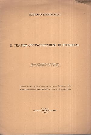 Immagine del venditore per Il Teatro Civitavecchiese di Stendhal. venduto da PRISCA