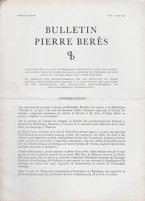 Image du vendeur pour Bulletin Pierre Bers. - N 60 - Informations. - Les dpenses et les menus de Louis XIV. - Une illustration inconnue (?). - Les Finances vers 1750. : Dcouvertes Commerce avec l'Amrique. Machines volantes : Copies simultanes de lettres. Secrets des inventions et des industries consignes en un recueil contemporain indit. - Les dbuts de la Cyberntique. mis en vente par PRISCA