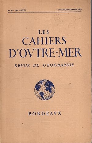 Imagen del vendedor de Les Cahiers d'Outre-Mer - Revue de Gographie - N 80 - 20 Anne a la venta por PRISCA