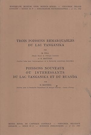 Seller image for Trois poissons remarquables du lac Tanganika for sale by PRISCA