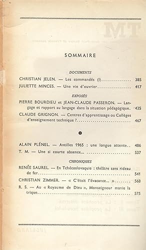Immagine del venditore per Les Temps Modernes - 21e anne - Septembre 1965 - N 232 venduto da PRISCA