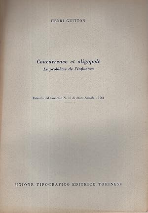 Seller image for Concurrence et oligopole : le problme de l'influence for sale by PRISCA