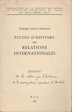 Image du vendeur pour De la valeur pour l'historien de la correspondance consulaire de Stendhal mis en vente par PRISCA