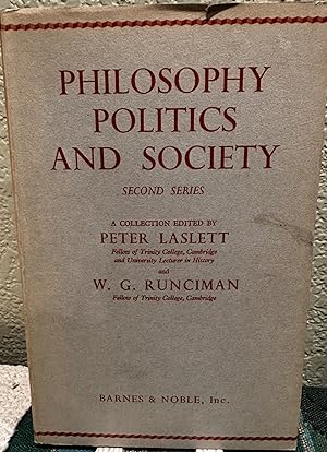 Philosophy Politics and Society Second Series