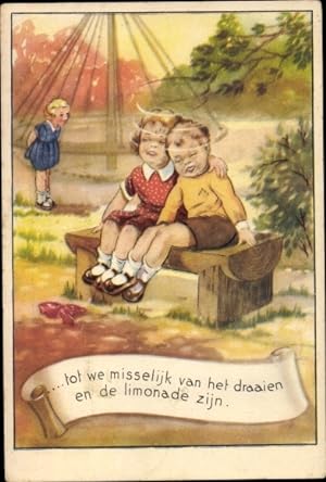 Ansichtskarte / Postkarte Kinder auf dem Spielplatz, Kinder haben einen Drehwurm