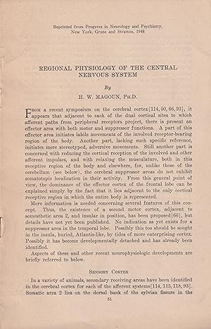 Seller image for Regional Phisiology of the Central Nervous System. for sale by PRISCA