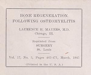 Seller image for Bone Regeneration following Osteomyelitis. for sale by PRISCA