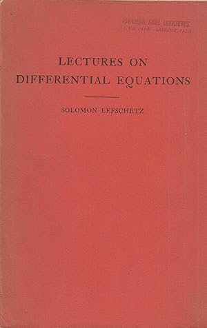 Image du vendeur pour Lectures on differential equations mis en vente par PRISCA