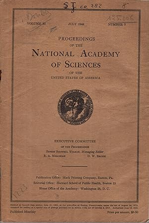 Seller image for Proceedings of the National Academy of Sciences of the United States of America. - Volume 35 - N 7 for sale by PRISCA