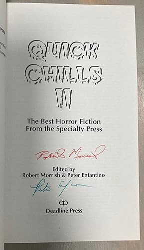 Bild des Verkufers fr Quick Chills II the Best Horror Fiction from the Specialty Press zum Verkauf von biblioboy