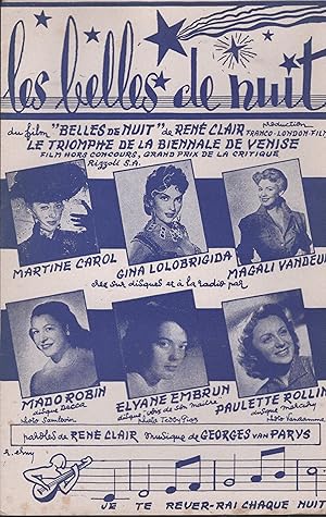 Seller image for Les belles de nuit. - Chanson du film for sale by PRISCA