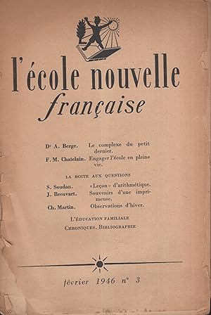 Seller image for L'cole nouvelle franaise. - N 3 - Fvrier 1946. for sale by PRISCA