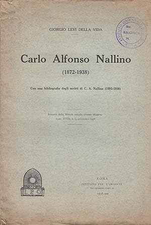 Seller image for BIBLIOGRAFIA DEGLI SCRITTI DI C. A. NALLINO for sale by PRISCA