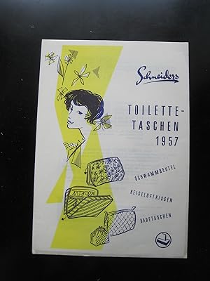 Schneiders Toilettentaschen. 1957. Schwammbeutel - Reiseluftkissen - Badetaschen. Kollektionskata...