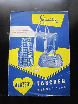 Schneiders Herzerltaschen. Herbst 1956. Kollektionskatalog mit Preisangaben.