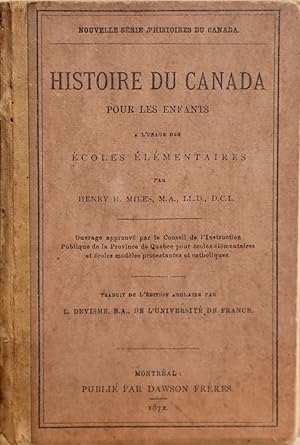 Histoire du Canada pour les enfants à l'usage des écoles élémentaires