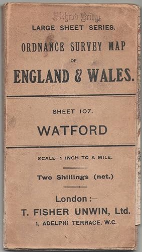 Ordnance Survey Map of England & Wales. Sheet 107. Watford. Large Sheet Series