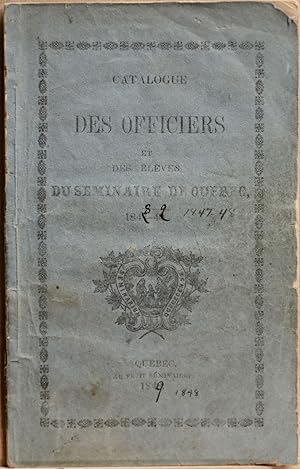 Catalogue des officiers et des élèves du Séminaire de Québec 1847-48