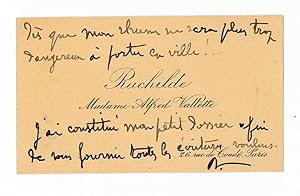 Image du vendeur pour Autograph visiting card monogrammed. mis en vente par Antiquariat INLIBRIS Gilhofer Nfg. GmbH