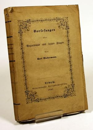 Bild des Verkufers fr Vorlesungen ber Sozialismus und soziale Fragen. zum Verkauf von Antiquariat Gallus / Dr. P. Adelsberger