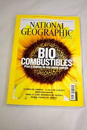 Image du vendeur pour National Geographic, Ao 2007,vol. 21, n 5:: La crisis del carbono: El CO2 de los combustibles fsiles permanece en la atmsfera, por lo que el calentamiento global es un proceso imparable. Pero su aceleracin podra mitigarse si se toman medidas a tiempo.; Biocombustibles: pros y contras de una nueva energa; El valle de la Muerte: en el lugar ms clido de Estados Unidos, los fuertes vientos desplazan las rocas sobre la rida superficie, y el polvo es tan denso que puede transformar el da en ocaso; Microfauna marina: una inmersin en las aguas marinas revela una increble mezcla de criaturas, desde formas gelatinosas hasta una cra de pulpo; Tonga, la ltima monarqua del Pacfico: las ansias de democracia empiezan a surgir en este pas insular, donde las tradiciones conviven con los v mis en vente par Alcan Libros