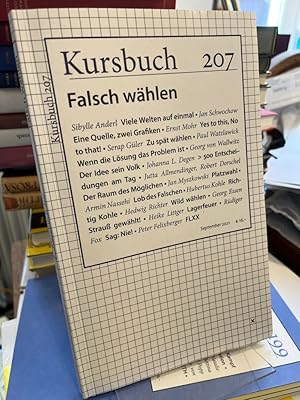 Imagen del vendedor de Falsch whlen. Kursbuch 207. a la venta por Antiquariat Hecht