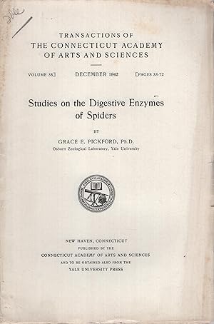 Seller image for Studies on the digestive enzymes of spiders, for sale by PRISCA