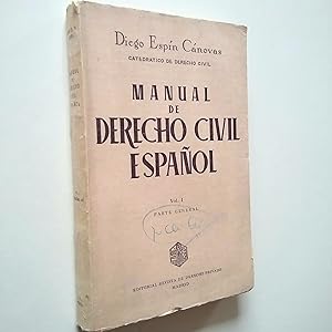 Bild des Verkufers fr Manual de Derecho Civil Espaol. Vol. I. Parte general zum Verkauf von MAUTALOS LIBRERA