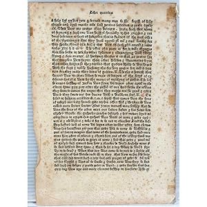 An Original page (Leaf) From the Polycronicon Printed by William Caxton at Westminster in the Yea...