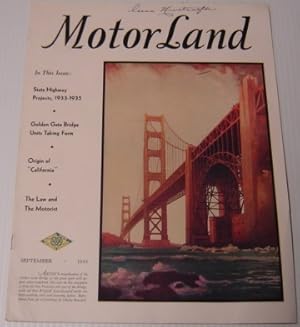 Motorland, September 1933, Volume Xxxiii, Number 3