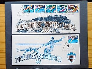 CACHET COVERS; OFFICIAL COMMEMORATIVE SOUVENIR CELEBRATING THE XVI OLYMPIC WINTER GAMES, ALBERTVI...