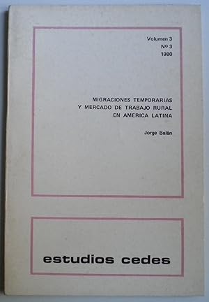 Imagen del vendedor de Migraciones temporarias y mercado de trabajo rural en Amrica Latina a la venta por Libreria Ninon