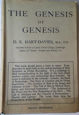 Image du vendeur pour The Genesis of Genesis by D. E. Hart Davies. 1932 mis en vente par Vintagestan Books