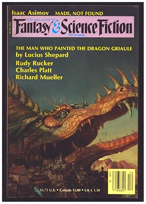 Bild des Verkufers fr The Man Who Painted the Dragon Griaule in The Magazine of Fantasy and Science Fiction December 1984 zum Verkauf von Parigi Books, Vintage and Rare