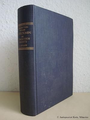 Imagen del vendedor de Institutionen. Geschichte und System des rmischen Privatrechts. 16. u. 17. Tausend der 17. Auflage. a la venta por Antiquariat Hans-Jrgen Ketz