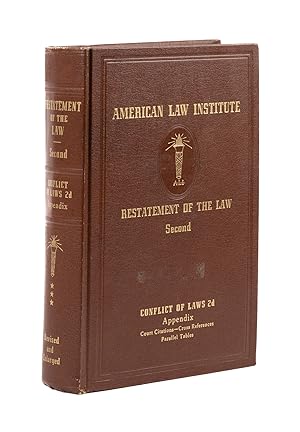 Bild des Verkufers fr Restatement of the Law Second Conflict of Laws 2d Vol. 3 App. (1971) zum Verkauf von The Lawbook Exchange, Ltd., ABAA  ILAB