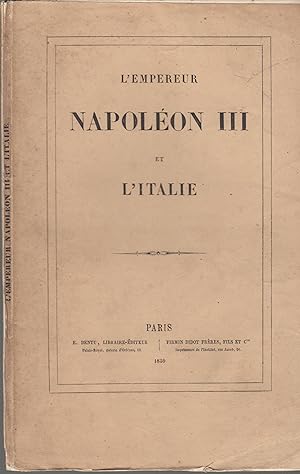 Bild des Verkufers fr L'empereur Napolon III et l'Italie zum Verkauf von PRISCA