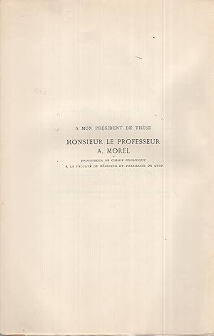 Image du vendeur pour Contribution  l'tude des relations entre l'Acidit et l'Ammoniaque Urinaires et l'Actonurie Physiologique. - Thse pour le Doctorat de l'Universit de Lyon (Section de Pharmacie) prsente et soutenue publiquement devant la Facult de Mdecine et de Pharmacie le 27 Janvier 1912. mis en vente par PRISCA