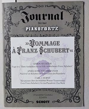 Bild des Verkufers fr Hommage  Franz Schubert . = Journal fr das Pianoforte Heft 1. Schott ED 6874. - 44662. zum Verkauf von Versandantiquariat Kerstin Daras