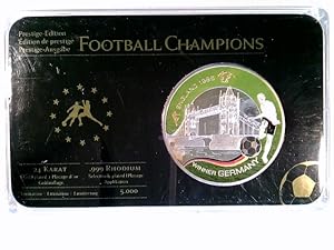 Münze/Medaille, Prestige-Edition Football Champignons, 24 Karat vergoldet, 999 Rhodium