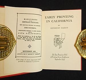 Seller image for Early Printing in California for sale by Swan's Fine Books, ABAA, ILAB, IOBA