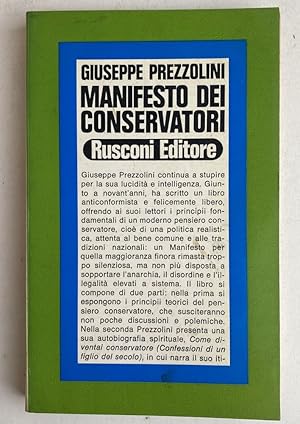 Immagine del venditore per Manifesto Dei Conservatori venduto da librisaggi