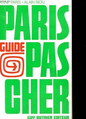 Bild des Verkufers fr GUIDE PARIS PAS CHER zum Verkauf von Le-Livre