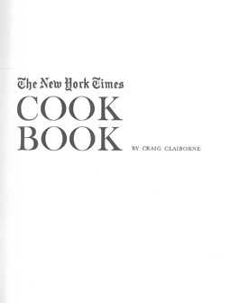 The New York Times Cookbook.