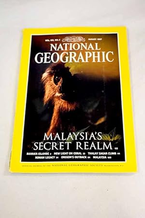 Bild des Verkufers fr National Geographic Magazine, Ao 1997, vol. 192, n 2:: Islands at the Edge; A new light in the sea; The frozen face of Thalay Sagar; The world according to Rome; Oregon's outback: a special place; Malaysia: rising star; Malaysia's secret realm zum Verkauf von Alcan Libros